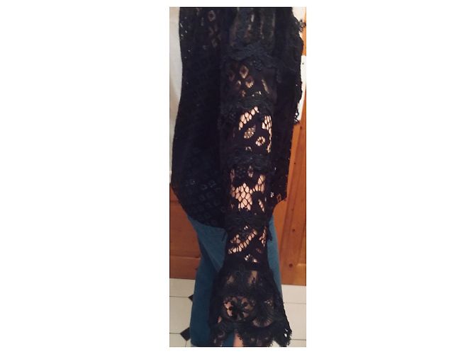Anna Sui Bluse aus schwarzer Spitze - Ansicht 6