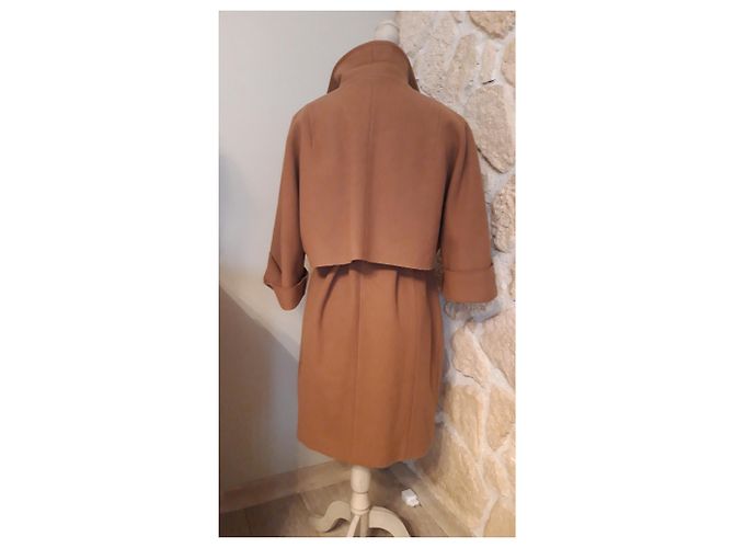 Carven Trenchcoat aus Kamelwolle Karamell - Ansicht 2