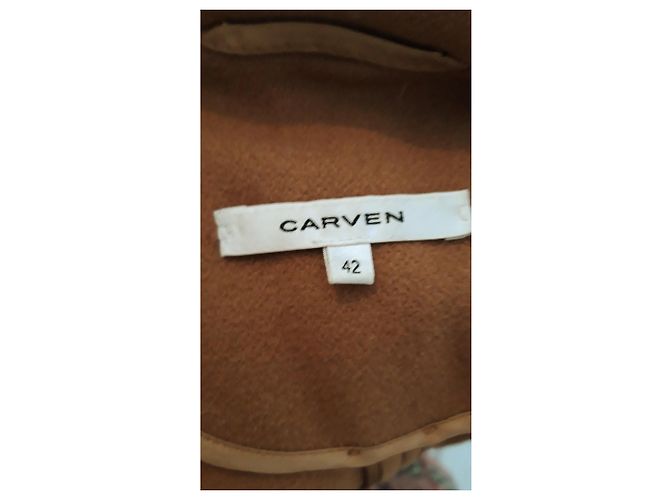 Carven Trenchcoat aus Kamelwolle Karamell - Ansicht 3