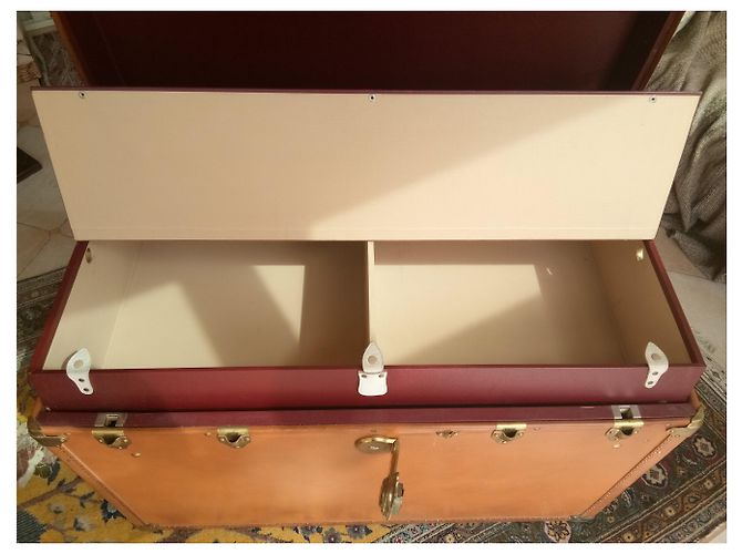 Autre Marque Oshkosh Steamer Trunk Caramello - vista 15