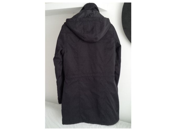 Autre Marque Gabardina acolchada azul marino algodón poliamida - vista 4