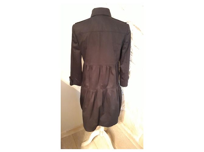 Gabardina Burberry Negra de Algodón Negro - vista 3
