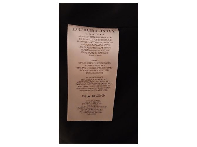 Gabardina Burberry Negra de Algodón Negro - vista 5