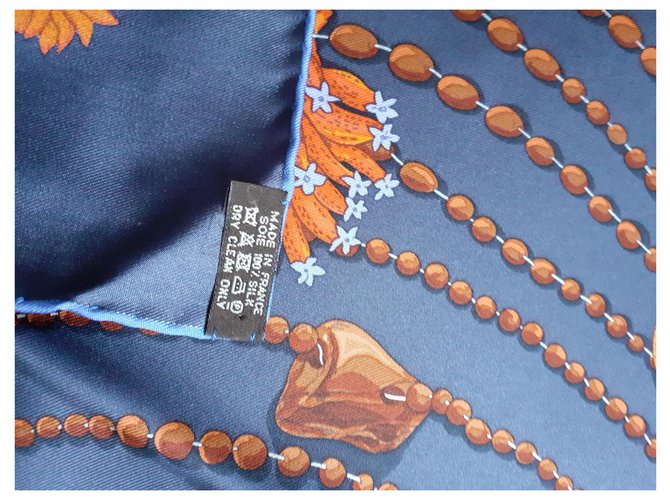 Hermès Bufandas de seda Azul marino - vista 3