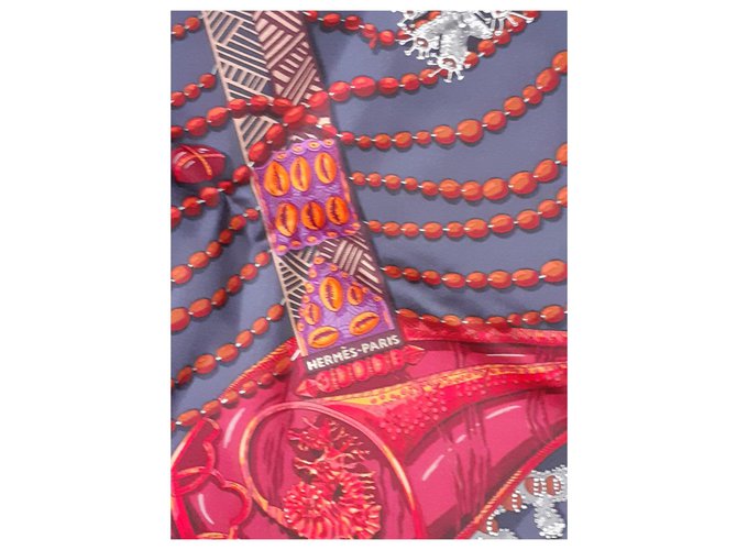 Hermès Bufandas de seda Azul marino - vista 5