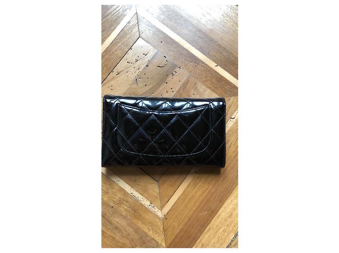 Wallet On Chain Chanel Große lange Klappe Brieftasche Schwarz - Ansicht 2