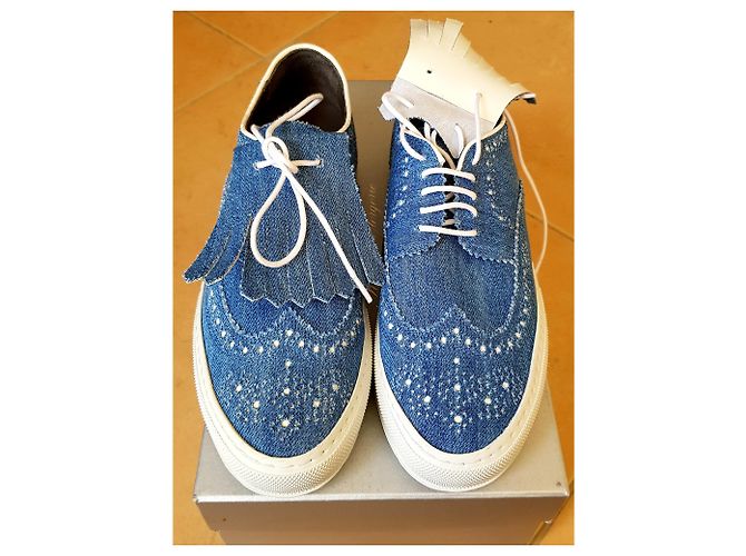 Ballerine Robert Clergerie in pelle blu - vista 3