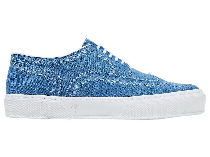 Ballerine Robert Clergerie in pelle blu - vista 4