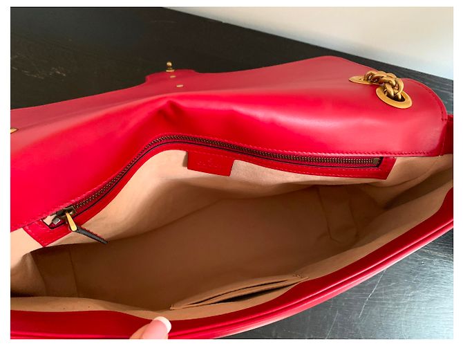 Borsa a spalla GG Marmont Gucci Rosso - vista 5