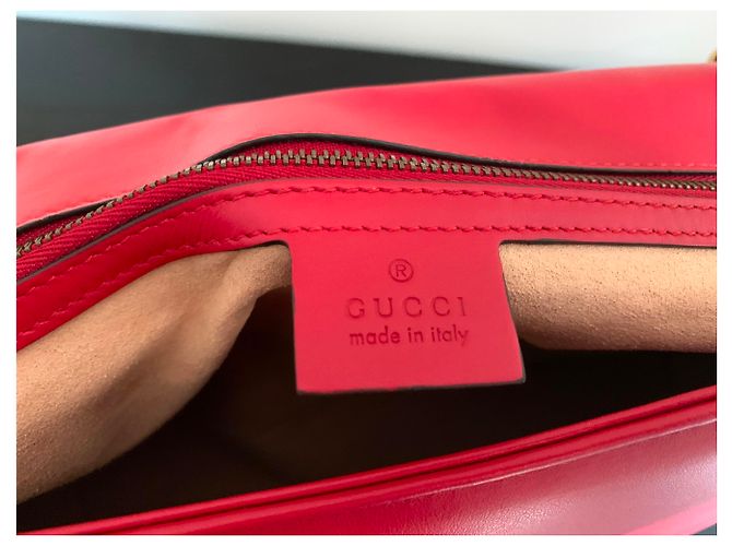 Borsa a spalla GG Marmont Gucci Rosso - vista 6