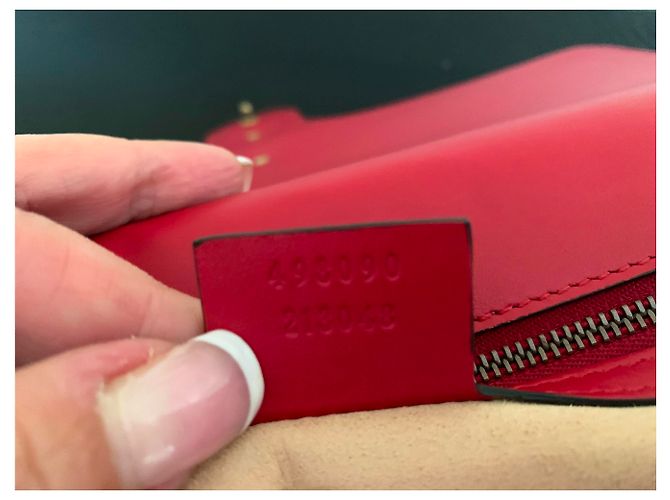 Borsa a spalla GG Marmont Gucci Rosso - vista 7