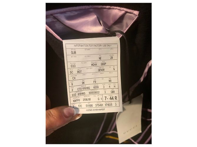 Chaqueta Cambridge bordada Gucci Negro - vista 17