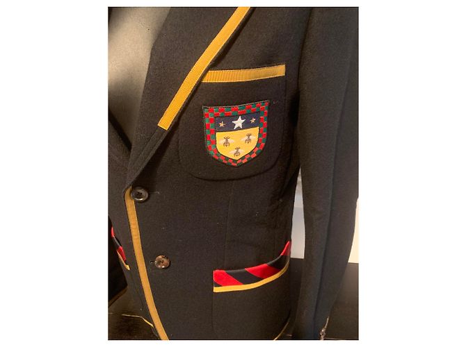 Chaqueta Cambridge bordada Gucci Negro - vista 4