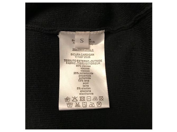 Pinko Cardigan Schwarz Wolle Viskose - Ansicht 7