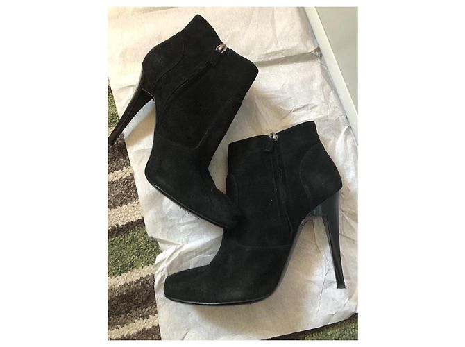 Stivaletti Alberta Ferretti in suede nero - vista 4