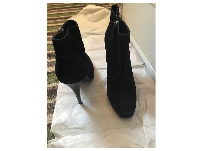 Stivaletti Alberta Ferretti in suede nero - vista 5