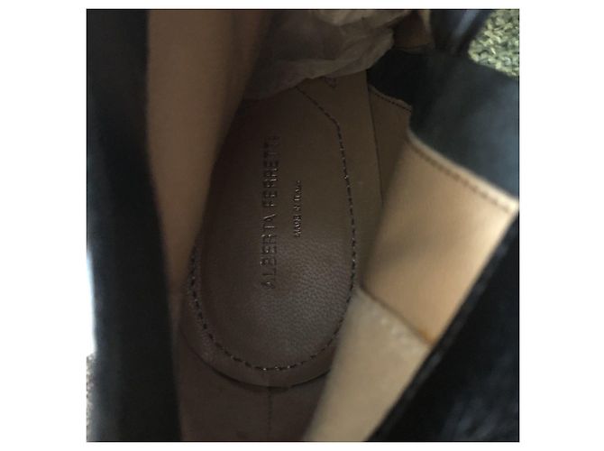 Stivaletti Alberta Ferretti in suede nero - vista 7