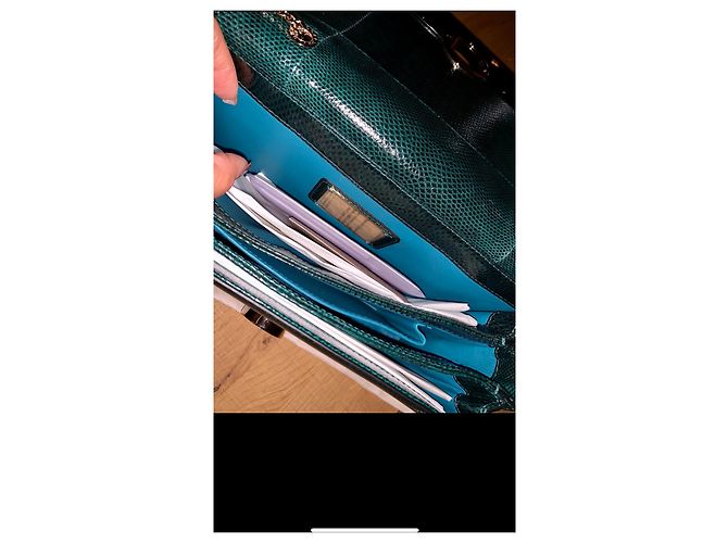 Borsa a mano Bulgari in pelle esotica nera Nero - vista 3