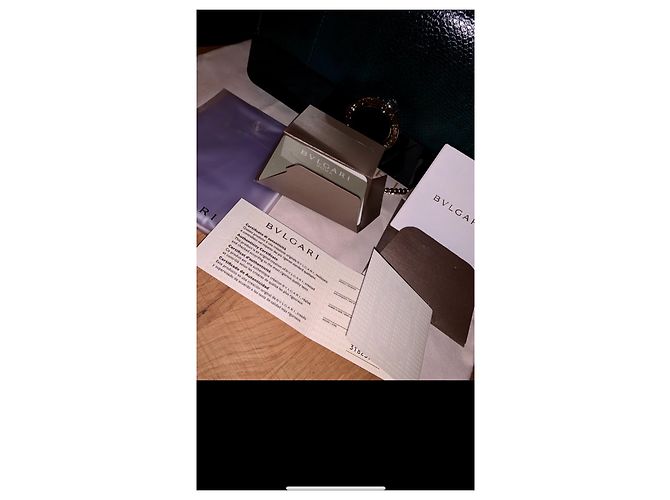 Borsa a mano Bulgari in pelle esotica nera Nero - vista 5