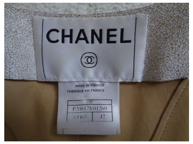 Chanel 9 CC Knopfweste Leder Weiß - Ansicht 5