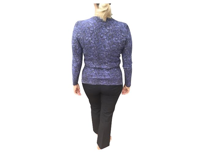 Suéter Zadig & Voltaire de alpaca azul y negro Estampado de leopardo Azul marino - vista 2