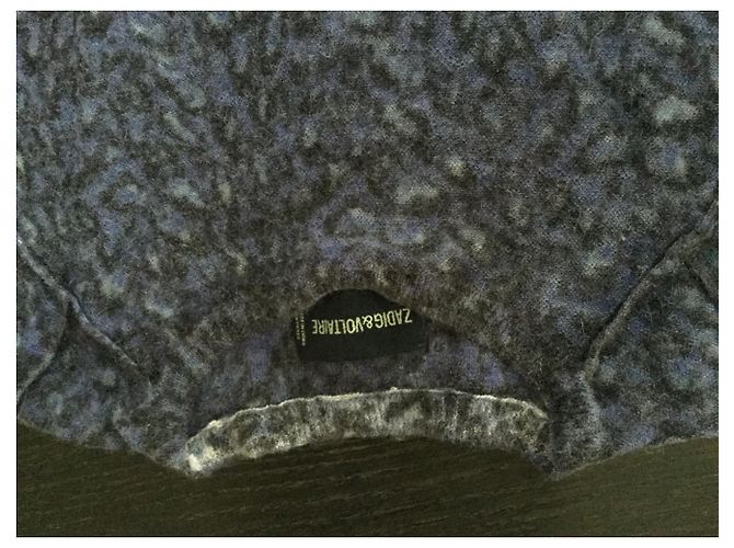 Suéter Zadig & Voltaire de alpaca azul y negro Estampado de leopardo Azul marino - vista 4
