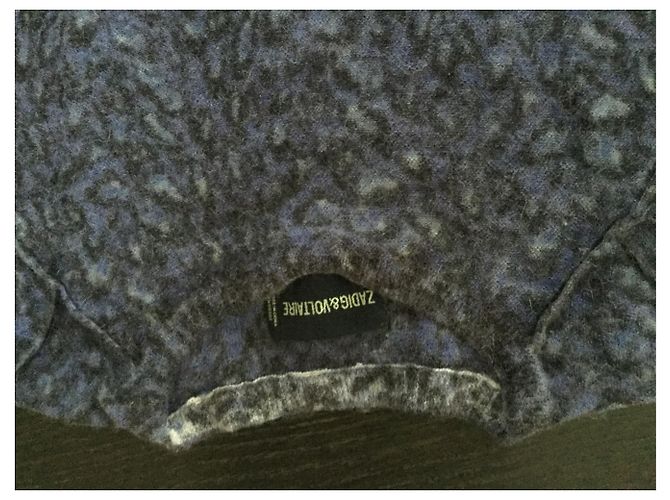 Suéter Zadig & Voltaire de alpaca azul y negro Estampado de leopardo Azul marino - vista 5