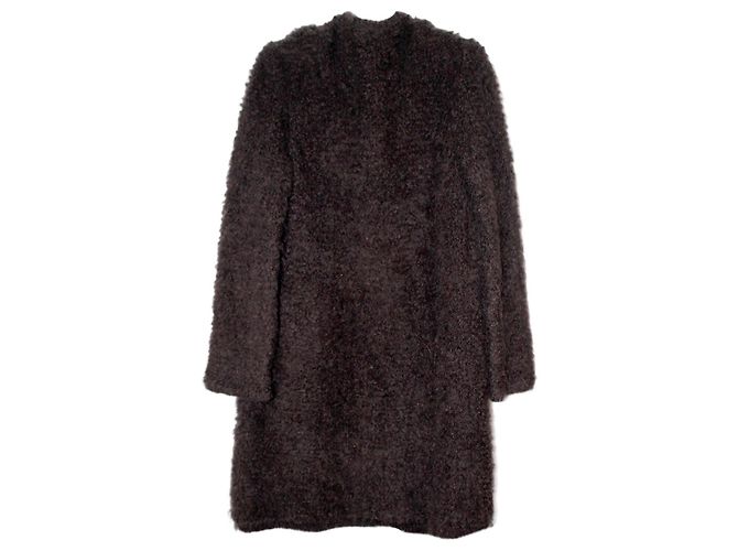 Sonia Rykiel suéter de abrigo de mohair de chocolate dulce - vista 2