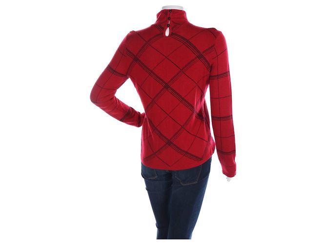Ralph Lauren Roter Pullover Wolle und Viskose Gr. L Schwarz - Ansicht 2
