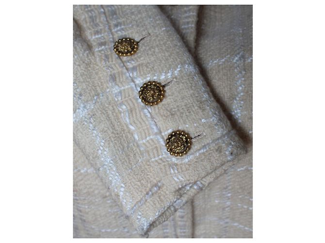 Cambon Chanel wool coat eggshell - view 4