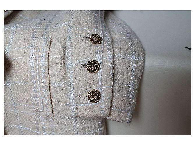 Cambon Chanel wool coat eggshell - view 6