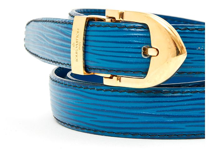 Louis Vuitton SHERWOOD Y CINTURÓN T85 EPI AZUL - vista 2