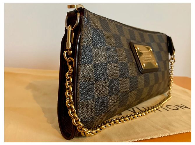 Louis Vuitton Sophie (Eva) Pochette in Damier Ebene Marrone - vista 3