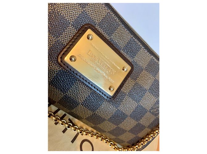 Louis Vuitton Sophie (Eva) Pochette in Damier Ebene Marrone - vista 4