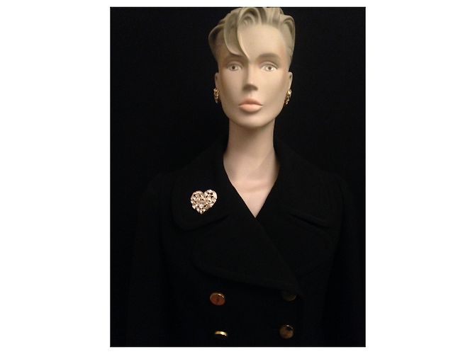 Orecchini Yves Saint Laurent Robert Goossens Cristalli Oro Bianco - vista 6