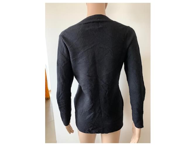 Cynthia Rowley Schwarzer Wollstrickpullover Gr. L - Ansicht 2