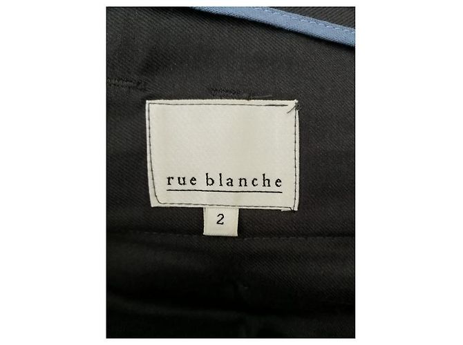 Pantalones Rue Blanche Algodón y Bambú Gris Oscuro 38 Gris antracita - vista 3