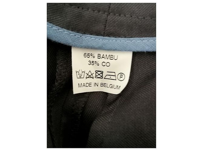 Pantalones Rue Blanche Algodón y Bambú Gris Oscuro 38 Gris antracita - vista 4