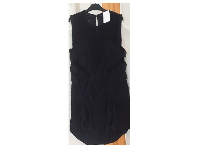 Isabel Marant Kleid aus schwarzer Seide - Ansicht 2