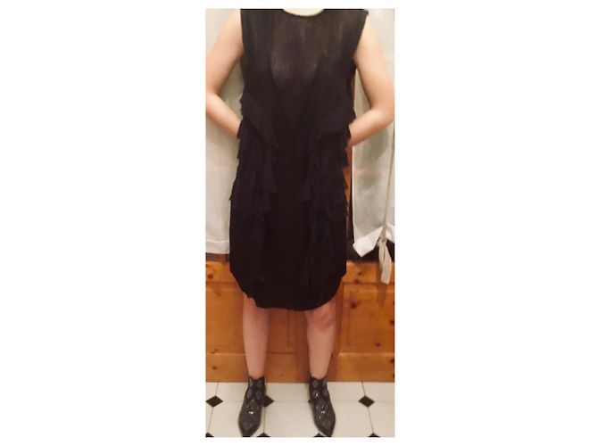 Isabel Marant Kleid aus schwarzer Seide - Ansicht 4