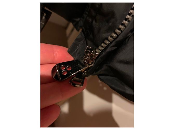 Giacca Peuterey Nera con Collo in Visone Nero - vista 2