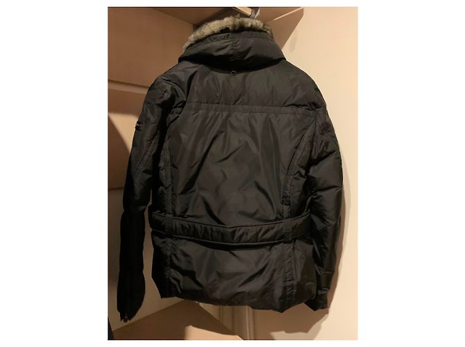 Giacca Peuterey Nera con Collo in Visone Nero - vista 4