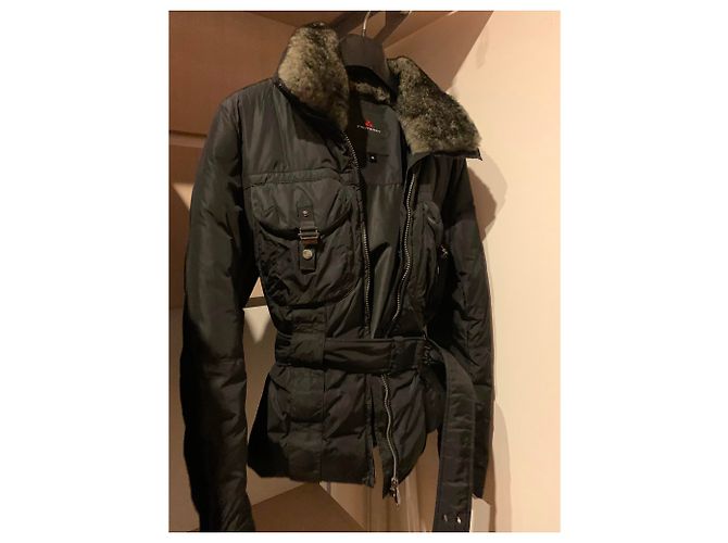 Giacca Peuterey Nera con Collo in Visone Nero - vista 6