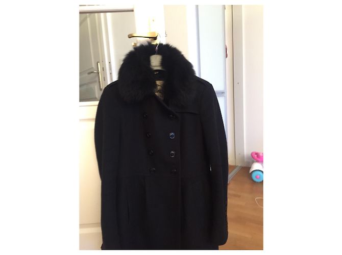 Abrigo Burberry negro de cachemira talla 42 - vista 2