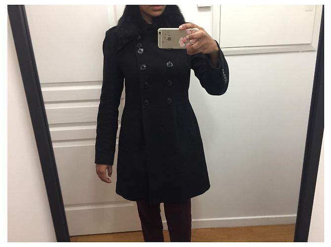 Abrigo Burberry negro de cachemira talla 42 - vista 7