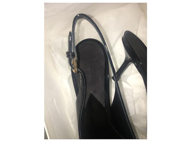 Décolleté Tom Ford in vernice nera Nero - vista 5