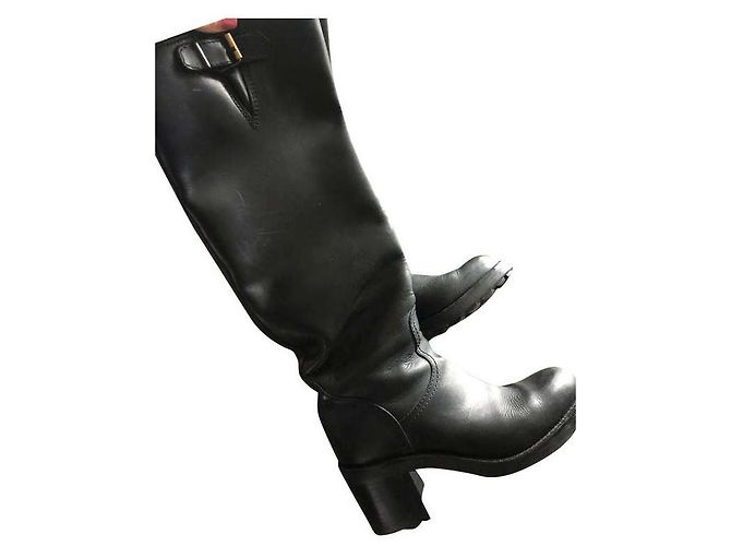 Botas Biker Rod High Free Lance de cuero negro 38 - vista 2