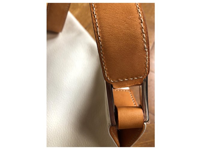 Borsa Céline in pelle martellata Eggshell Bianco sporco - vista 11
