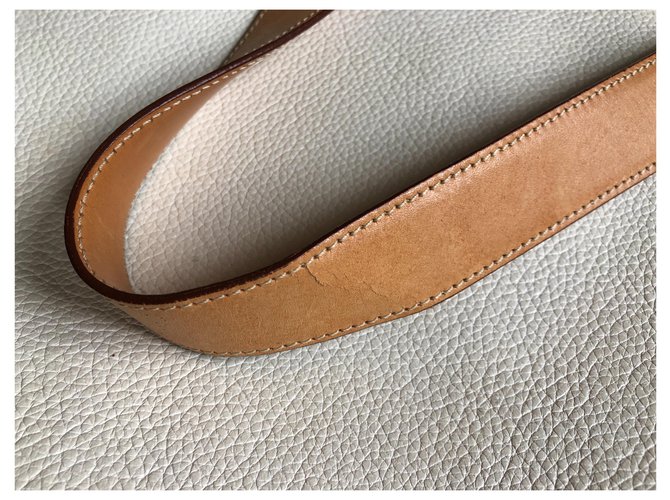 Borsa Céline in pelle martellata Eggshell Bianco sporco - vista 12