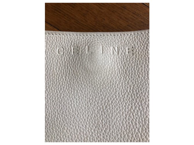 Borsa Céline in pelle martellata Eggshell Bianco sporco - vista 2